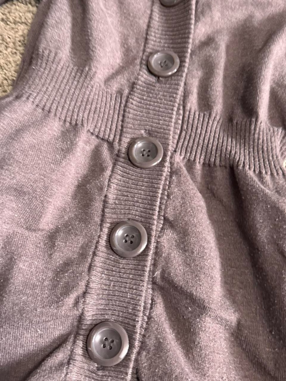❌SOLD❌Y2K Baby Doll Cinch Hooded Brown Cardigan Sweater - Picture 3 of 5